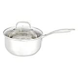 Amazon Basics Stainless Steel Sauce Pan with Lid - 3-Quart