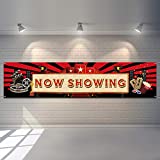 Now Showing Banner Movie Night Party Red Carpet Backdrop Party Decorations Movie Backdrop Birthday Party Banner Baby Shower Birthday Party Supplies