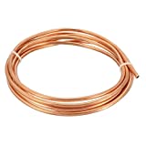 uxcell Refrigeration Tubing 1/8" OD x 5/64" ID x 6.5 Ft Length Soft Coil Copper Tubing