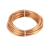 uxcell Refrigeration Tubing, 1/8" OD x 5/64" ID x 16 Ft Soft Coil Copper Tubing