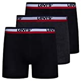 Levi's Mens Pack of 3 Underwear for Men Big & Tall 1X - 6X Boxer Briefs Dark Grey 3X