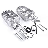 Aluminium Footpegs Foot Pegs Footrest Foot Rest Dirt bike 50 70 90 110 125cc Taotao PW50 PW80 TW200 XR50R CRF50 CRF70 CRF80 CRF100F Silver