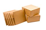Hallmark 8" Gift Boxes (Pack of 5; Square Kraft) for Christmas, Holidays, Birthdays, Weddings, Crafts, Fathers Day, Care Packages and More