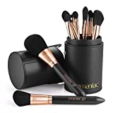 OMANIAC Professional Makeup Brushes Set (12Pcs), Pearl Flash Handles, Comfortable To Hold And Easy To Use. Eyeshadow, Blush, Blending, Full Face Makeup Brushes Kit With Makeup Brushes Holder.