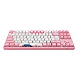 Akko World Tour Tokyo 87-Key TKL R1 Wired Gaming Mechanical Keyboard, Programmable with OEM Profiled PBT Dye-Sub Keycaps and N-Key Rollover (Akko 2nd Gen Pink Linear Switch)