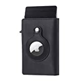 TAGSMATE AirTag Leather Wallet, Slim Minimalist Smart Air Tag Wallet Holder, Mens Wallet RFID Protection