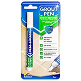 Grout Pen Ivory Tile Paint Marker: Waterproof Tile Grout Colorant and Sealer Pen - Ivory, Narrow 5mm Tip (7mL)