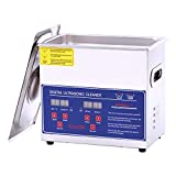 3L Ultrasonic Cleaner with Digital Timer and Heater, Professional Ultrasonic Jewelry Cleaner for Denture, Coins, Daily Necessaries, Lab Tools, Metal Parts, Carburetor, Brass, Auto Parts, etc