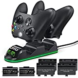 OIVO XSX Controller Charger Station with 2 Packs 1300mAh Rechargeable Battery Packs for Xbox Series X/S/One/Elite/Core Controller, Xbox Charging Dock, Charge Kit, Charger Station for Xbox Controller