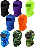 8 Pieces Balaclava Face Cover UV Sun Protection Full Face Covers Unisex Windproof Ski Face Clothing for Cycling Hiking Outdoor Sports (Bright Colors)