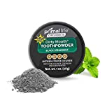 Dirty Mouth Tooth Powder Activated Charcoal Teeth Whitening, Teeth Whitener with Essential Oils and Bentonite Clay, 3 Month Supply, 200 uses, Black Spearmint Flavor (1 oz) - Primal Life Organics