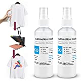 Beink Sublimation Coating Spray for Cotton T-Shirts Polyester Canvas Sublimation Fluid Spray Quick Dry and Easy Achieve Brighter and More Vibrant Colors No Mixing Required 100ml 2-Pack