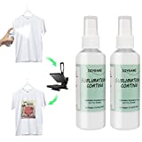 2pcs Sublimation Spray for Cotton and All Fabric. Including Polyester, Canvas, Tote Ba. Achieve Brighter and More Vibrant Colors. No Mixing required-100 ml