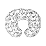 Boppy Nursing Pillow and Positioner—Original | Gray Cable Stitches | Breastfeeding, Bottle Feeding, Baby Support | With Removable Cotton Blend Cover | Awake-Time Support