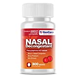 GenCare - Nasal Decongestant (10mg Tablets) Phenylephrine HCl (300 Tablets Per Bottle) | Value Pack Non Drowsy Sinus and Nasal Congestion Relief | Lower Sinus Pressure Due to Allergies or Illness