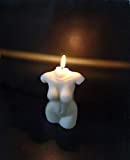 Handmade 100% soy wax candle in the shape Woman silhouette - Goddess Candle - Organic & vegan - Cotton Wick - Made in the Europe - 4.3 inch height White, beige, milk chocolate color