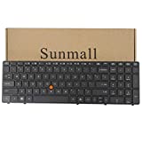 SUNMALL New Laptop Keyboard Without Backlit and trackpoint Compatible with HP EliteBook 8560w 8570w 690648-001 690647-001 652682-001 652683-001 55010S800-035-G-US 9Z.N6GBF.101 Black US Layout