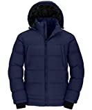 Wantdo Men's Puffer Coat Insulated Windproof Jacket with Fixed Hood Navy X-Large