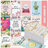 Dessie Motivational Cards - 63 Unique Inspirational Cards. Business Card Sized Encouragement Cards. Gifts for Employees, Thinking of You Gifts, Appreciation Cards, Kindness Cards, Lunch Box Notes
