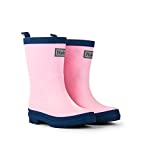 Hatley unisex child Classic Boots Raincoat, Pink & Navy, 4 Toddler US