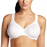 Olga Women's Sheer Leaves Minimizer Bra, White, 38D