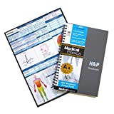 H&P notebook (Large Print) - Medical History and Physical notebook, 50 medical templates with perforations