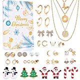Golray Jewelry Advent Calendar for Women 2021 Christmas with Fashion Bracelet Necklace Rings Earring 24 Days Countdown to Holiday Xmas Surprise Gift for Wife Daughter Mom Adult Girls