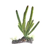 Emours Cactus Plastic Plant Aquarium Ornament Fish Tank Desert Reptile Decoration