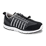 Apex Shoe's A7000M Bolt Athletic Knit Sneaker Running, Black/Grey, 11 XX-Wide