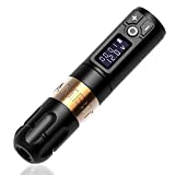 Ambition Soldier Rotary Battery Pen Tattoo Cartridge Machine with 2400mAh Wireless Power Japan Coreless Motor Digital LED Display Tattoo Equipment Supply for Professionals and Beginners Tattoo Artists