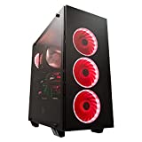 FSP ATX Mid Tower PC Computer Gaming Case with 3 Tempered Glass Panels and 5 RGB Lighting Modes (CMT510)