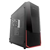 ApexGaming C2 ⚡ Dream Angel RED ⚡ Full Tower Gaming Case Support Extended ATX MB / Clear Tempered Glass SidePanel, DuskFilter & Rear Cooling Fan