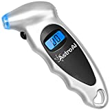 AstroAI Digital Tire Pressure Gauge 150 PSI 4 Settings for Car Truck Bicycle with Backlight LCD and Non-Skid Grip Car Accessories, Silver (1 Pack)