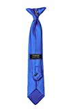 Mens Clip on Ties Solid Uniform Clip-on Neck Ties for Police and Security Pullaway Clip Ties (Royal Blue)
