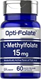 L Methylfolate 15mg | 60 Capsules | Max Potency | Optimized and Activated | Non-GMO, Gluten Free | Methyl Folate, 5-MTHF | by Opti-Folate