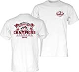 Blue 84 Men's Alabama Crimson Tide Alabama Crimson Tide National Champs T Shirt 2020-2021 Back White, Alabama Crimson Tide White, Medium