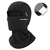 ROCKBROS Ski Mask with Filter Pocket Winter Balaclava Full Face Mask Men Women Suit for Cycling Skiing Snowboard Motorcycle Black