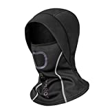 ROCKBROS Balaclava Men Windproof Ski Mask Cold Winter Mask Face Cover Thermal Fleece Black