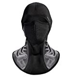 ROCKBROS Thermal Black Ski Mask Windproof Balaclava Face Mask Men Breathable for Outdoor Cycling Hiking Commuting Winter Ski Mask with Filter