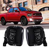 Z-OFFROAD New Version LED Fog Lights Compatible with Dodge Ram 1500 2013 2014 2015 2016 2017 2018 Bumper Driving Fog Lamps Replacement – 1 Pair Black
