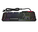 Omen by HP Sequencer Wired USB Mechanical Optical Gaming Keyboard – 10X Faster – Blue Switch - Volume Roller Bar – 16.8M RGB Colors – Anti Ghosting