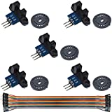 DAOKI 5Pcs Speed Measuring Sensor IR Infrared Slotted Optical Optocoupler Module Photo Interrupter Sensor for Motor Speed Detection or Arduino with Encoders