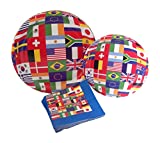 International World Flags Party Supply Pack! Bundle Includes Paper Plates & Napkins for 8 Guests