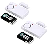 HENDUN Wireless Door Alarm with Remote, Windows Open Alarms,Home Security Sensor, Pool Alarm for Kids Safety, Sliding (2 Pack)