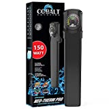 Cobalt Aquatics Neo-Therm Pro Aquarium Heater (150 watt) - Dual Display, Fully-Submersible, Shatterproof Design, Black