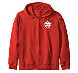 FRONT & BACK Chicago Teachers Union Red For Ed Apple Vintage Zip Hoodie