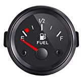 Rupse 2" 52mm Universal Car SUV Fuel Level Gauge Meter E-1/2-F Pointer 12V