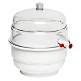 SP Bel-Art"Space Saver" Polycarbonate Vacuum Desiccator with White Polypropylene Bottom; 0.31 cu. ft. (F42025-0000)