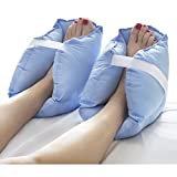 DMI Heel Protector Pillow, Heel Cups, Heel Cushion to Relieve Heel Pain, Heel Spurs, Plantar Fasciitis, Pressure from Sores and Ulcers, Adjustable in Size, Sold as a Set of 2, Blue