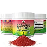 Organic Beet Root Powder - Highest Quality Super Food Beets Juice Powder. 100% Pure Organic Nitric Oxide Boosting Beetroot Supplement. Keto, Paleo, Vegan Organic Reds Superfood Rich in Polyphenols